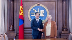 Улсын Их Хурлын дарга Н.Учрал Европын Холбооноос Монгол Улсад суугаа Элчин сайд Ина Марчюлёнитег хүлээн авч уулзлаа