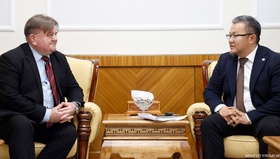 MP J. Zoljargal Meets with Ambassador Krzysztof Bojko