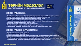 “Төрийн мэдээлэл” эмхэтгэлийн 2025 оны 26 дугаарын тойм