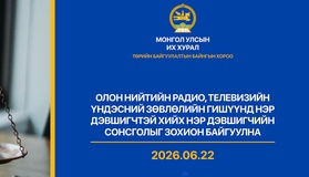 Олон нийтийн радио, телевизийн Үндэсний зөвлөлийн гишүүнд нэр дэвшигчийн сонсголд оролцохыг урьж байна