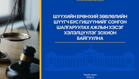 Шүүхийн ерөнхий зөвлөлийн шүүгч бус гишүүнийг сонгон шалгаруулах Ажлын хэсэг хэлэлцүүлэг зохион байгуулна