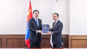 Монгол Улсын Их Хурлын дарга Н.Учрал Евразийн эдийн засгийн комиссын Сайд нарын зөвлөлийн дарга Б.А.Сагинтаевтай уулзав