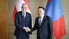Chairman of the State Great Hural (Parliament) of Mongolia D. Amarbayasgalan received the Federal President of the Republic of Austria, Alexander Van der Bellen