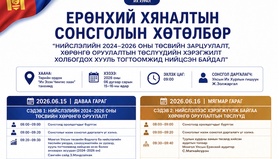 "Нийслэлийн 2024-2026 оны төсвийн зарцуулалт, хөрөнгө оруулалтын төслүүдийн хэрэгжилт холбогдох хууль тогтоомжид нийцсэн байдал" ерөнхий хяналтын сонсголын хөтөлбөр