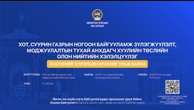 Хот, суурин газрын ногоон байгууламж зүлэгжүүлэлт, моджуулалтын тухай анхдагч хуулийн төслийн олон нийтийн хэлэлцүүлэгт оролцохыг урьж байна