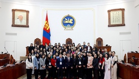 Participants of the "Open Parliament" Program Visit the State Great Hural's Plenary Session Hall