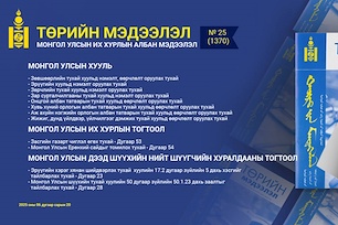  “Төрийн мэдээлэл” эмхэтгэлийн 2025 оны 25 дугаарын тойм