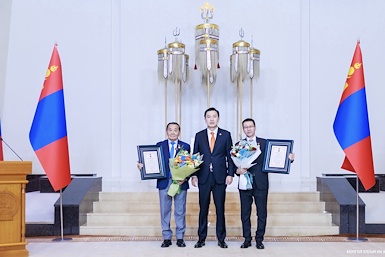 B. Chimid Award Presented to Prof. J. Byambaa and Prof. J. Erkheskhulan for “Fundamental Issues of Criminal Procedure Law”