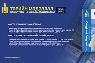 “Төрийн мэдээлэл” эмхэтгэлийн 2025 оны 48 дугаарын тойм 