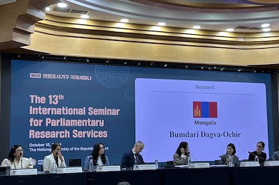 Director D. Bumdar of the Parliamentary Research and Development Institute Participates in International Seminar on Parliamentary Research