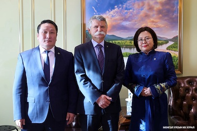 Унгар Улсын Үндэсний Ассамблейн дарга эрхэмсэг ноён Көвер Ласло Монгол Улсад хүрэлцэн ирлээ