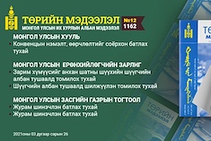 “Төрийн мэдээлэл” эмхэтгэлийн 2021 оны 12 дугаарын тойм