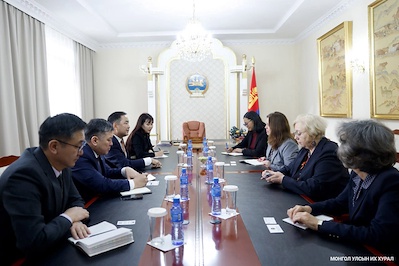 Deputy Speaker of the State Great Hural (Parliament) B. Purevdorj meets Ambassadors of the French Republic and the European Union