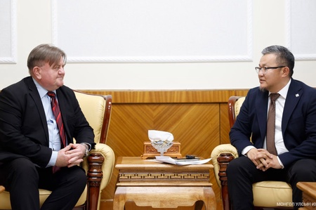 MP J. Zoljargal Meets with Ambassador Krzysztof Bojko