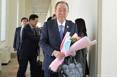 НҮБ-ын найм дахь Ерөнхий нарийн бичгийн дарга Бан Ги Мун Монголд ирлээ