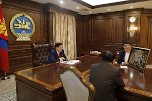 Chairman G.Zandanshatar received a joint research team of the Turcology Research Institute