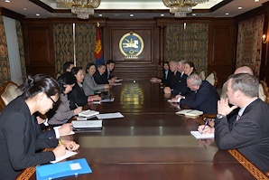 Speaker of the State Great Hural of Mongolia, Mr. Enkhbold Zandaakhuu receives members of the Congress