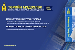 “Төрийн мэдээлэл” эмхэтгэлийн 2025 оны 21 дугаарын тойм