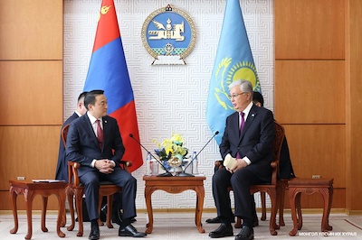 Chairman of the State Great Hural D. Amarbayasgalan Meets with President K. Tokayev of the Republic of Kazakhstan