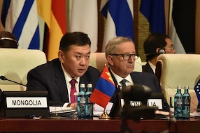 Chairman of the State Great Hural M.Enkhbold attends the opening of the 11th ASEM Summit in Ulaanbaatar