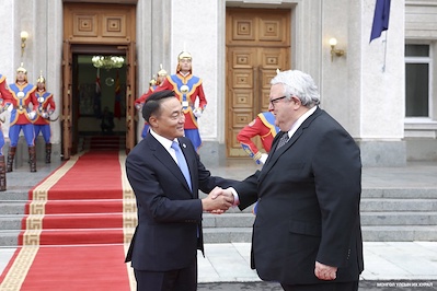 Chairman D. Amarbayasgalan of the State Great Hural (Parliament) welcomed Gerry Brownlee, Speaker of the House of Representatives of the New Zealand Parliament