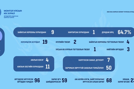 Өргөдлийн байнгын хороо 10 удаа хуралдаж, 19 асуудал хэлэлцсэний гурав нь нийтийн өргөдөл