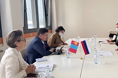 Chairman G.Zandanshatar hold talks with K.I.Kosachev, Deputy Speaker of the Federation Council