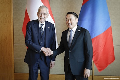 Chairman of the State Great Hural (Parliament) of Mongolia D. Amarbayasgalan received the Federal President of the Republic of Austria, Alexander Van der Bellen