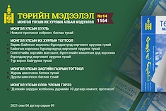 Төрийн мэдээлэл” эмхэтгэлийн 2021 оны 14 дугаарын тойм