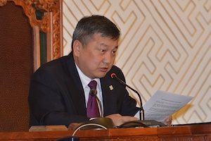 Greetings of Chairman of the State Great Hural (Parliament) of Mongolia