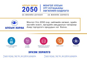 Инфографик: ““Алсын хараа 2050” Монгол Улсын урт хугацааны хөгжлийн бодлого батлах тухай” тогтоолын танилцуулга