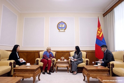 Member of Parliament J. Bayarmaa received and met with Ina Marchulyonyte, the Ambassador of the European Union to Mongolia