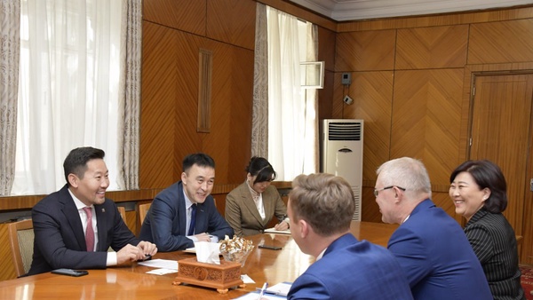 MP Kh.Ganhuyag, Head of the Mongolia-Estonia Parliamentary Group, meets with Ambassador Hannes Hanso